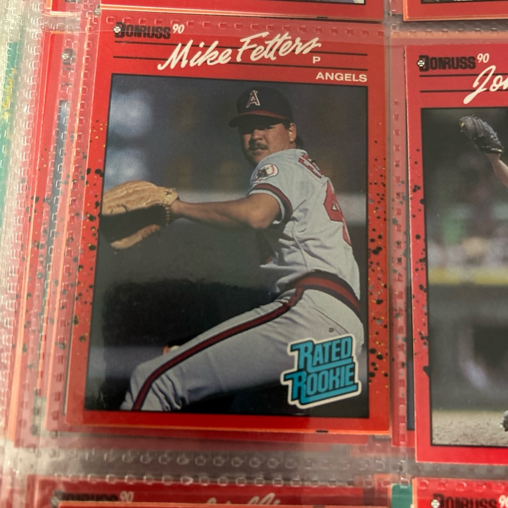 Russ 1990 Mike Fetters Rated Rookie Baseball Card - Red